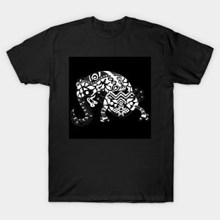 axolotl ajolote in xochimilco mexican pattern in black T-Shirt